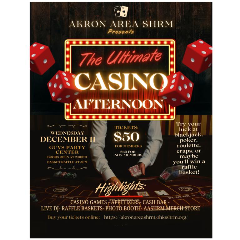 AASHRM Member Appreciation Event - December 11, 2024 - The Ultimate Casino Afternoon